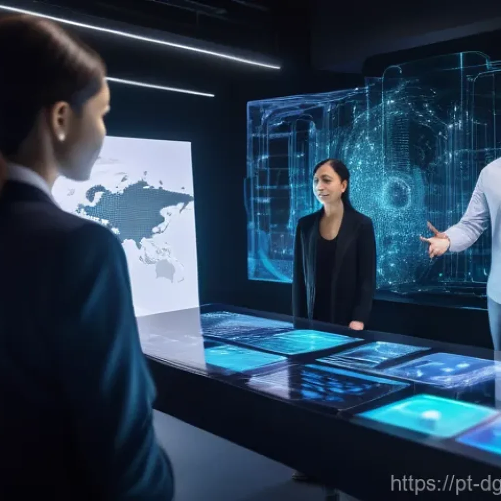 디지털 시대의 멘토링과 전문성 - **Prompt: The Symphony of Human-AI Collaboration**
"A diverse group of professionals, including ...