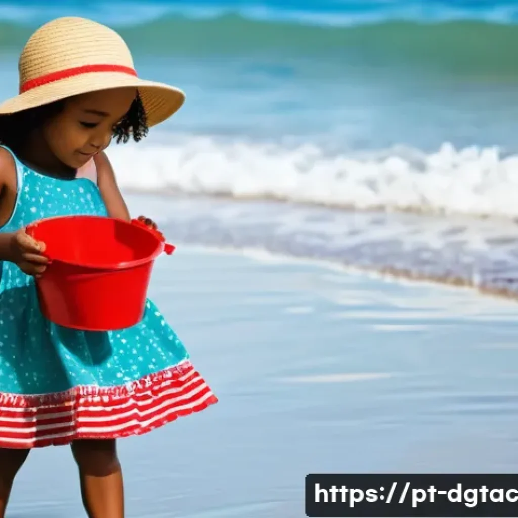전문성 향상에 기여하는 협업 툴 - **Prompt:** A young girl, around 7 years old, wearing a colorful, patterned sundress and a sun hat, ...