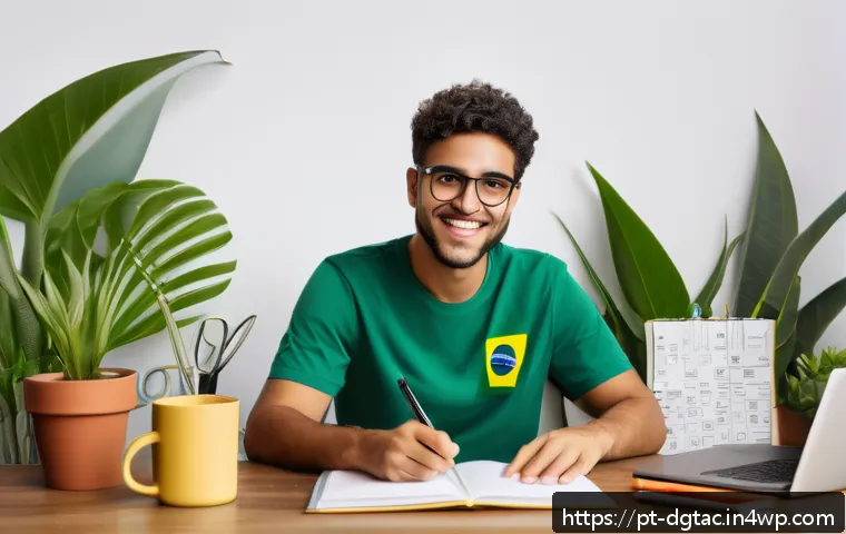 디지털 시대의 인재 양성 프로그램 - A modern Brazilian home office setup with a young adult engaged in an online digital skills course o...